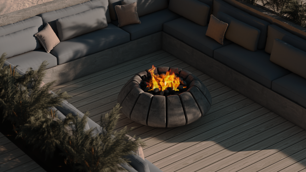 Prism Hardscapes 48 Inch Sunflower Gas Fire Bowl