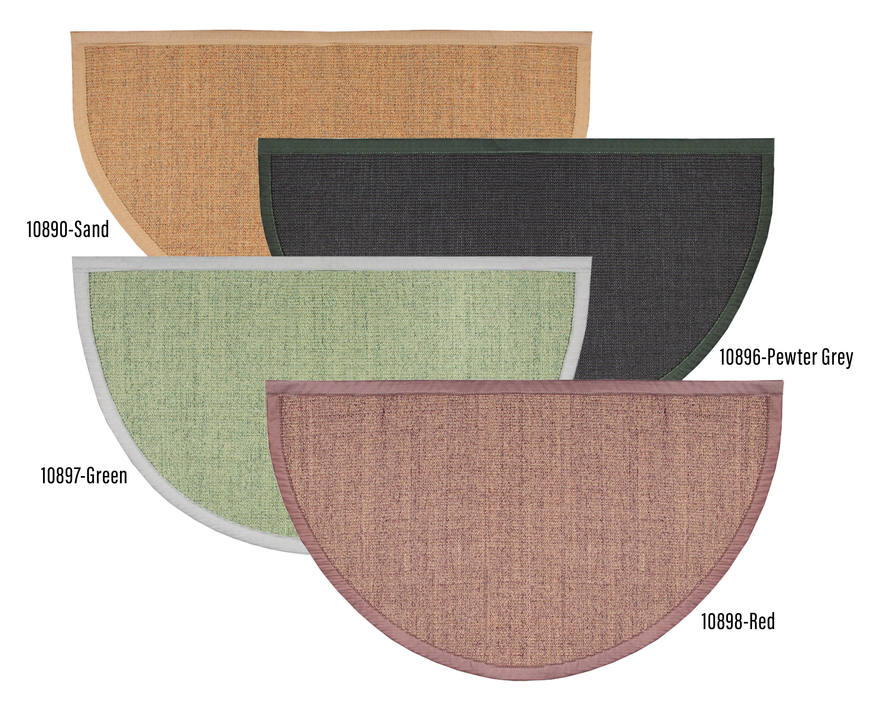 Goods of the Woods 48 x 27 Inch Natural Sisal Half Round Hearth Rug