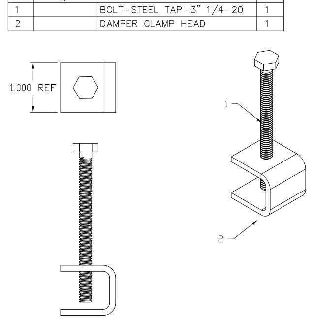 Superior Damper Clamp for Vented Applications with Burners