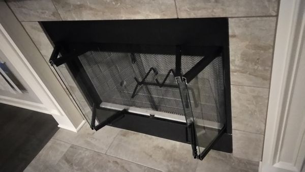 Superior/IHP BDB 36 Inch Bi-Fold Tempered Glass Fireplace Doors - Black