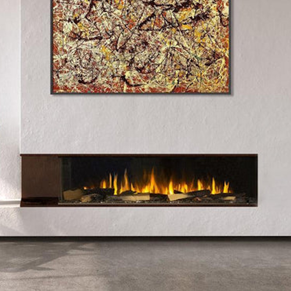 Sustainable Hearth 60 Inch Bay Front Electric Fireplace with Conversion Kit -  Remote and Log Set