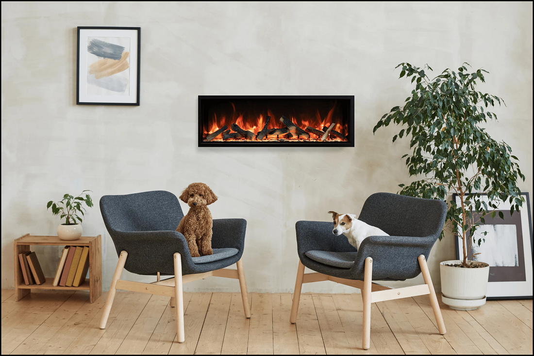 Amantii Symmetry Bespoke Xtra Tall 89 Inch Wall Mount Electric Fireplace