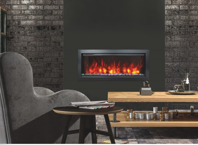 Amantii 33 Inch Symmetry Bespoke Built-In or Wall-Mount Smart Electric Fireplace