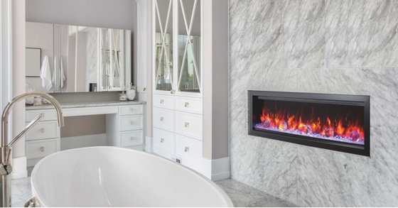 Amantii 43 Inch Symmetry Bespoke Built-In or Wall-Mount Smart Electric Fireplace