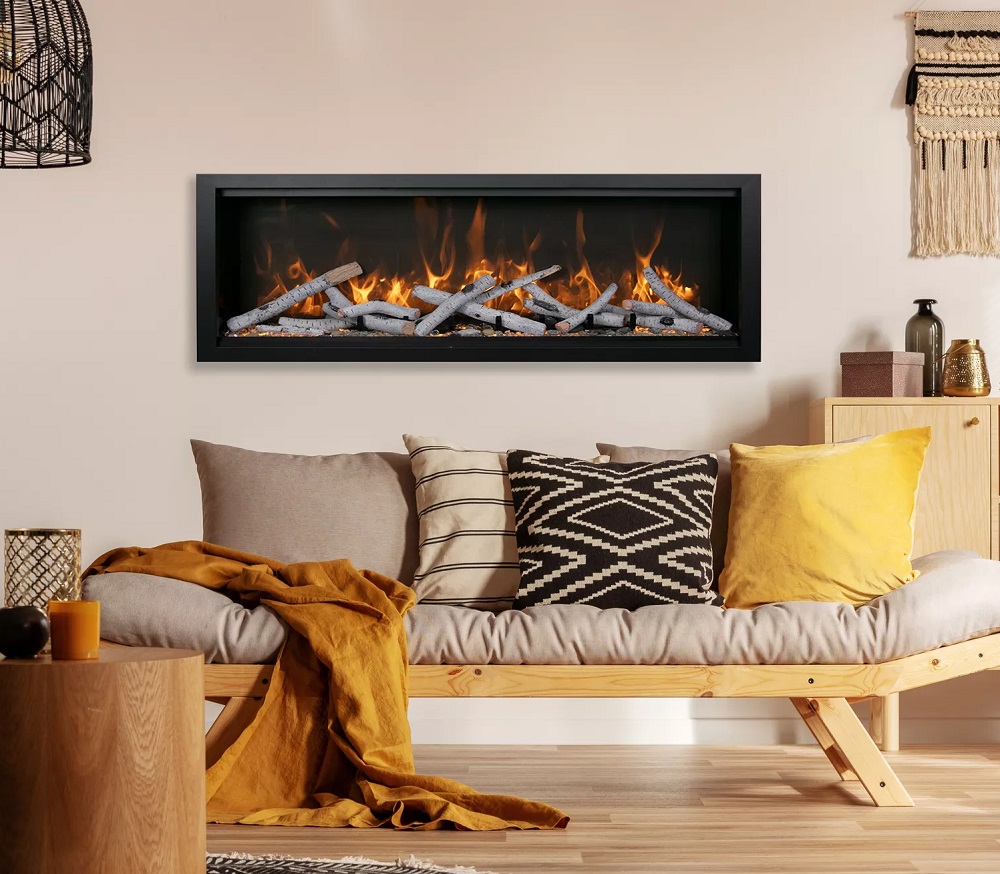 Amantii 53 Inch Symmetry Bespoke Built-In or Wall-Mount Smart Electric Fireplace