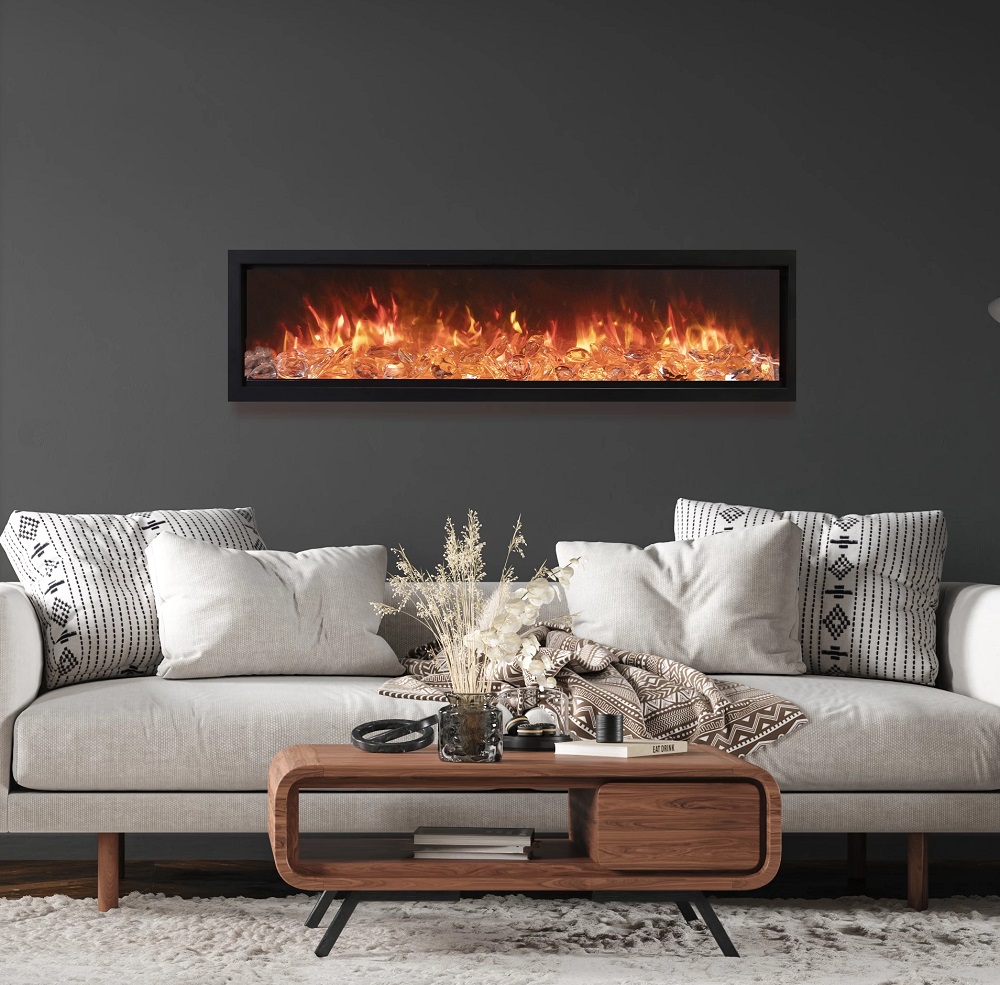 Amantii 77 Inch Symmetry Bespoke Built-In or Wall-Mount Smart Electric Fireplace