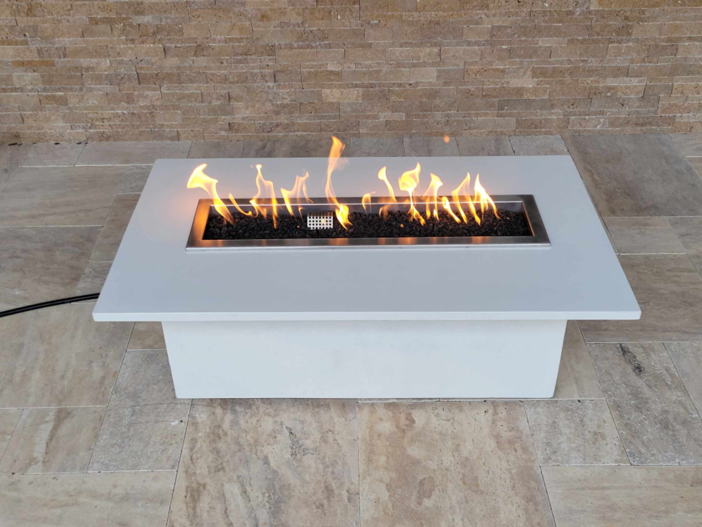 TessaRai Collection 44 Inch Rectangular Two-Piece Propane Fire Table