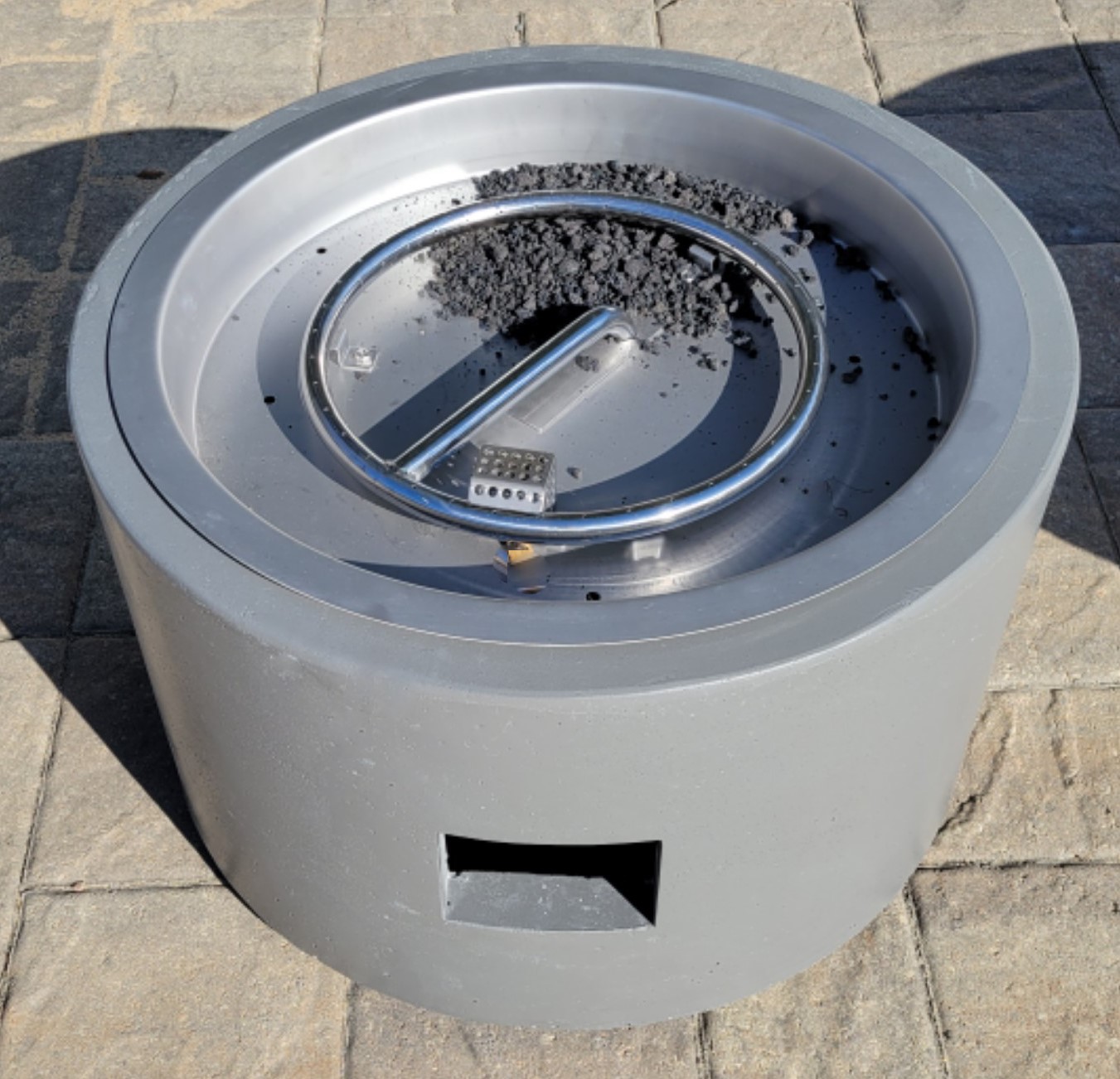 TessaRai Collection 34 Inch Round Two-Piece Propane Fire Table
