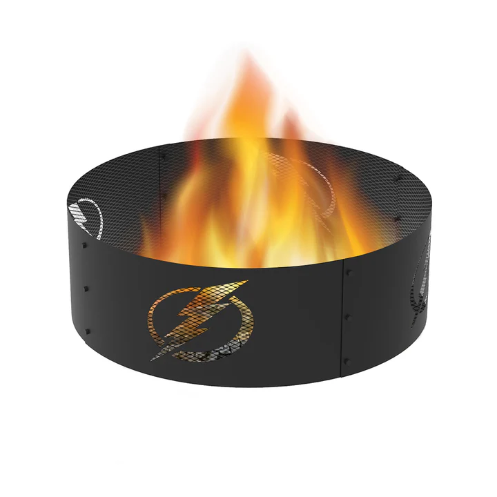 Blue Sky Tampa Bay Lightning 36 Inch Round Woodburning NHL Fire Ring