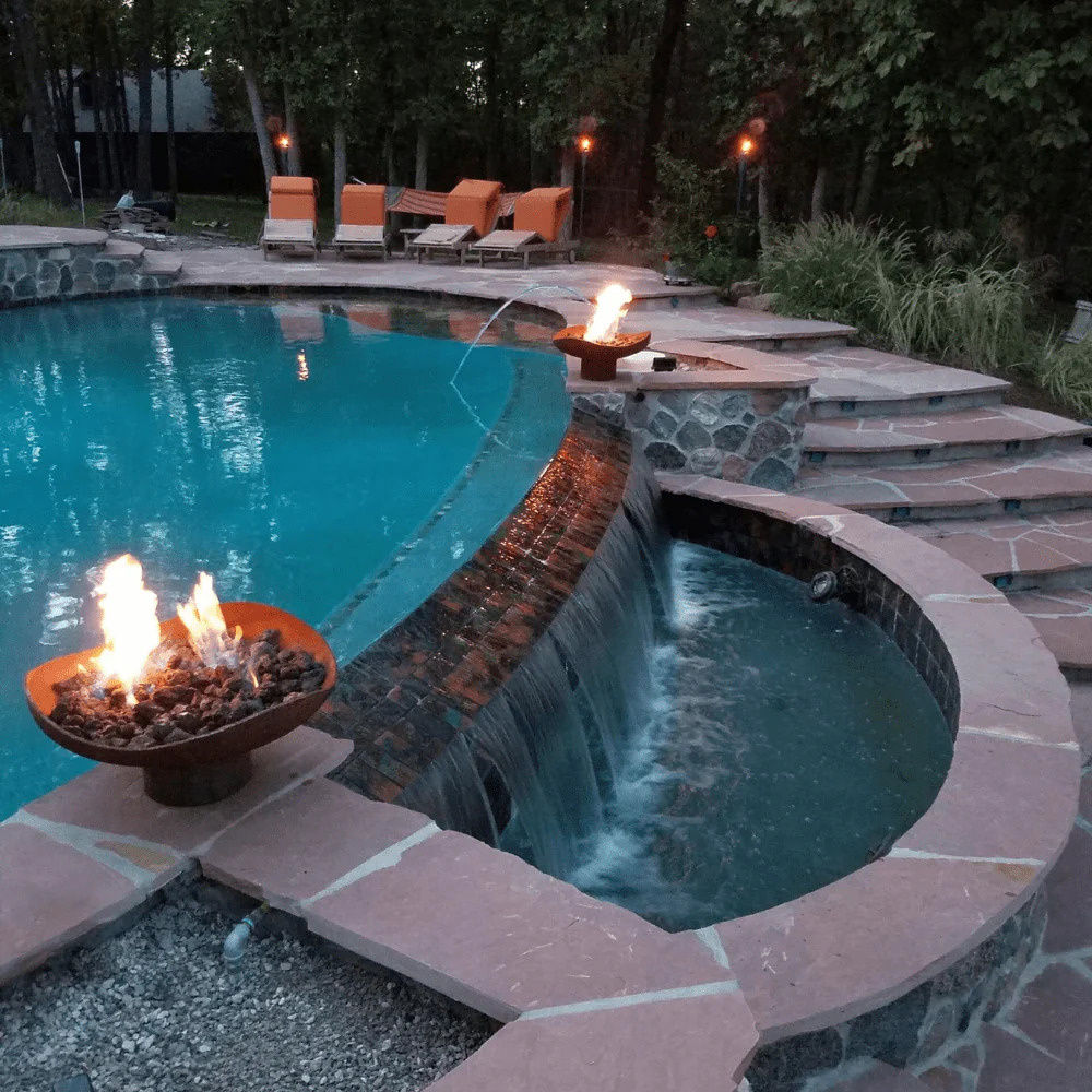 The Fire Pit Gallery 24 Inch Mini Dune Fire Pit with Cylinder Base