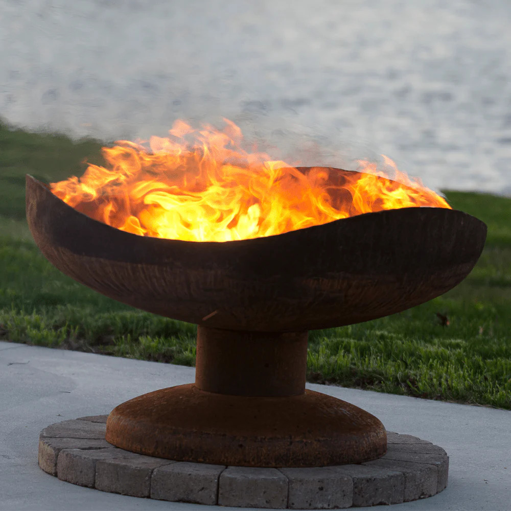 The Fire Pit Gallery 36 Inch Sand Dune Fire Pit with Pedestal Base