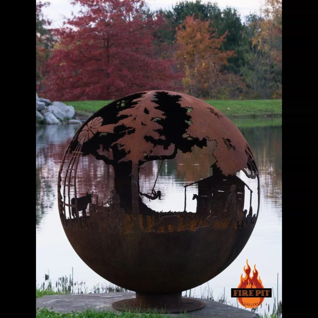 The Fire Pit Gallery 37 Inch Appel Crisp Farms Sphere Fire Pit