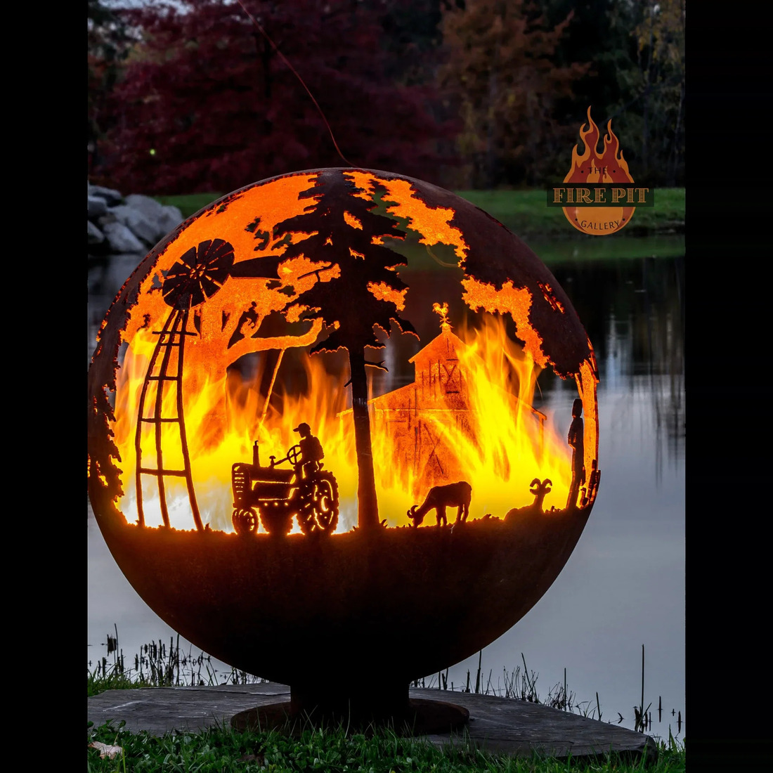 The Fire Pit Gallery 37 Inch Appel Crisp Farms Sphere Fire Pit