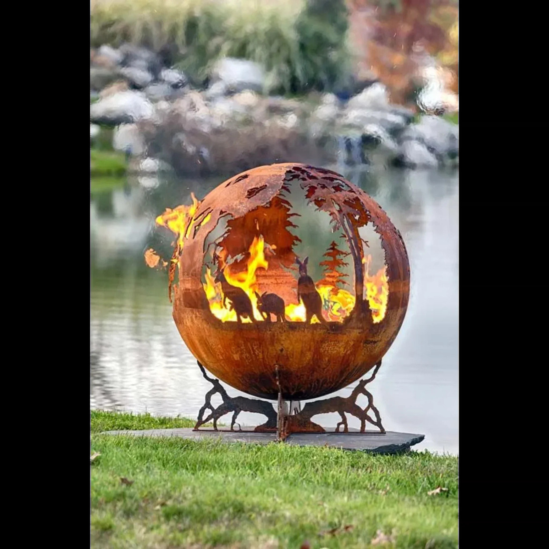 The Fire Pit Gallery 37 Inch Down Under Australia Sphere Fire Pit