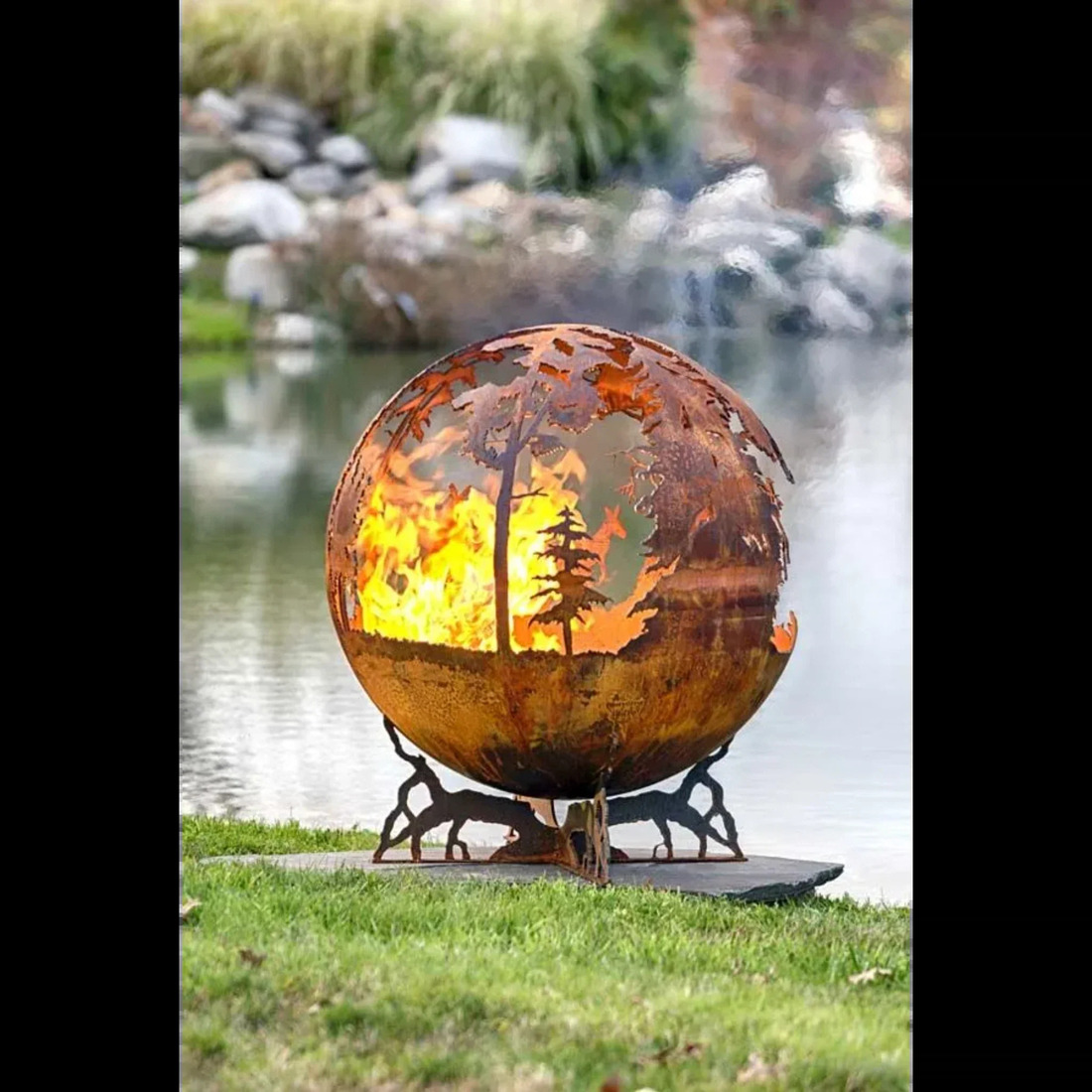 The Fire Pit Gallery 37 Inch Down Under Australia Sphere Fire Pit