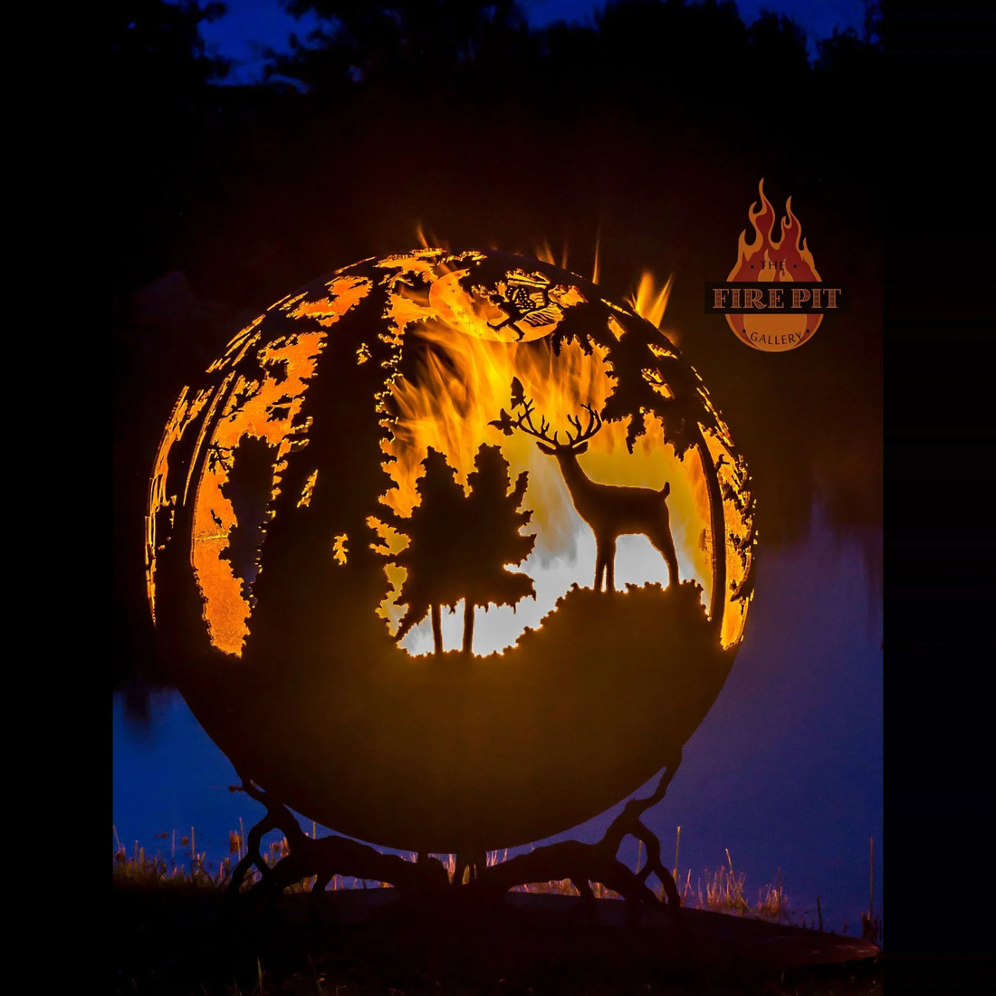 The Fire Pit Gallery 37 Inch Enchanted Woods Fire Pit with Craggy Tree Base