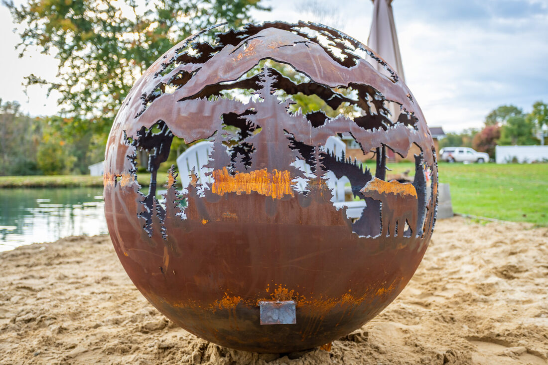 The Fire Pit Gallery 37 Inch Smokey Mountains Sphere Fire Pit