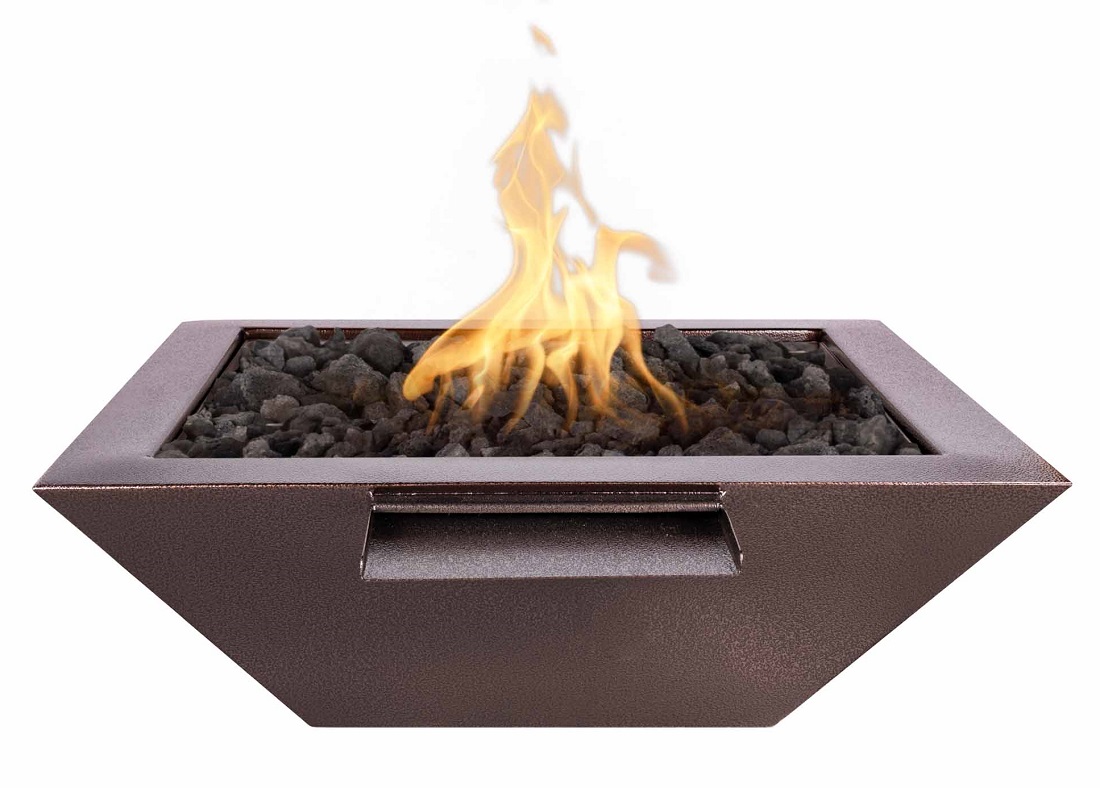 The Outdoor Plus 36 Inch Maya Powder Coated Gas Fire and Water Bowl