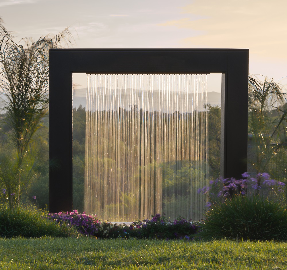 The Outdoor Plus 60 Inch Paradise Fall Self-Contained Rainfall Water Fountain