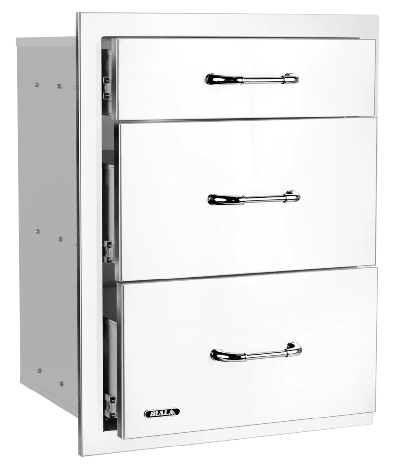 Bull Outdoors 21 Inch Outdoor Kitchen Triple Drawers