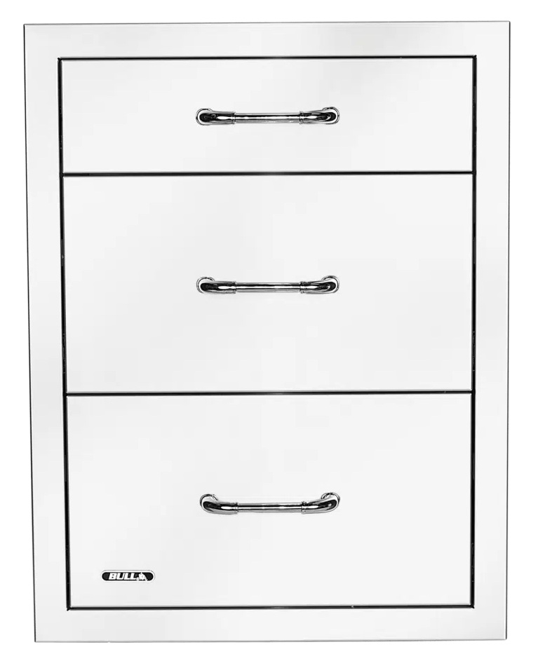 Bull Outdoors 21 Inch Outdoor Kitchen Triple Drawers