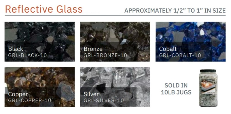 TrueFlame Fire Pit Fire Glass Media - 10 Pounds