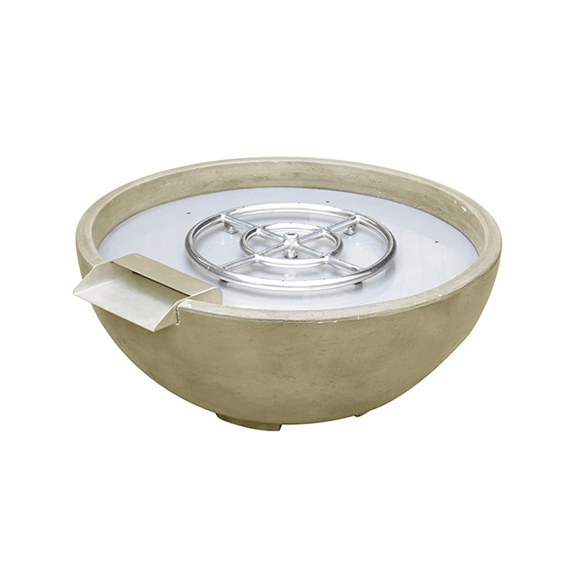 TrueFlame 30 Inch Adobe GFRC Fire And Water Bowl