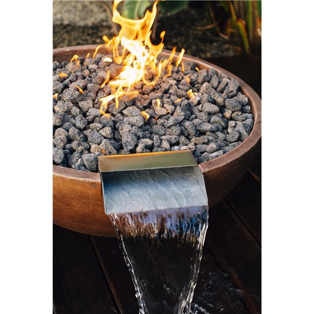 TrueFlame 30 Inch Adobe GFRC Fire And Water Bowl