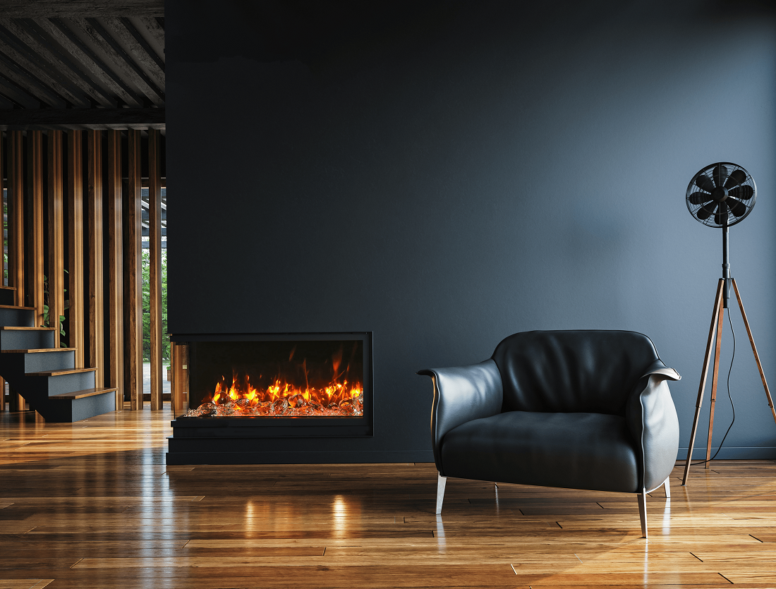Remii 34 Inch Smart Built-In Bay Front Electric Fireplace