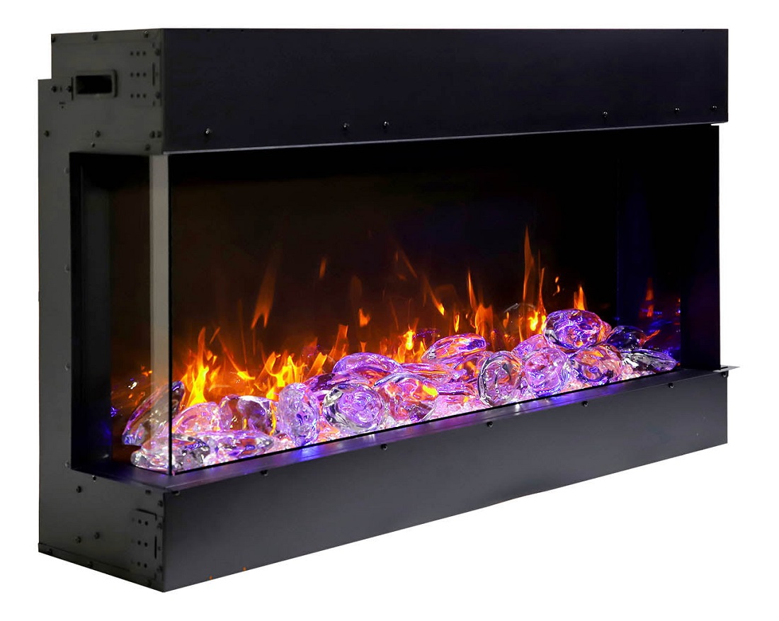 Remii 64 Inch Smart Built-In Bay Front Electric Fireplace