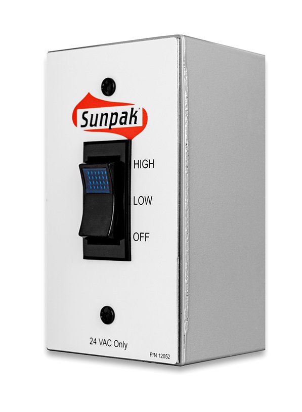 Sunpak S34 Black Steel Two Stage Hardwired Electronic Ignition Infrared Gas Heater - 34K BTU