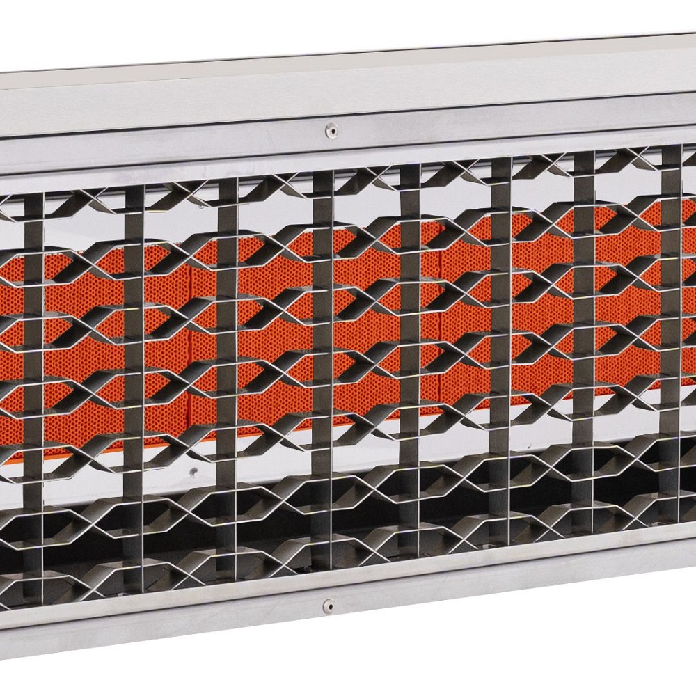 Sunpak S34 Stainless Steel Two Stage Hardwired Electronic Ignition Infrared Gas Heater - 34K BTU