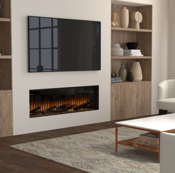 Dimplex 60 Inch Ignite Ultra Built-In Bay Front Linear Electric Fireplace with Corner Options