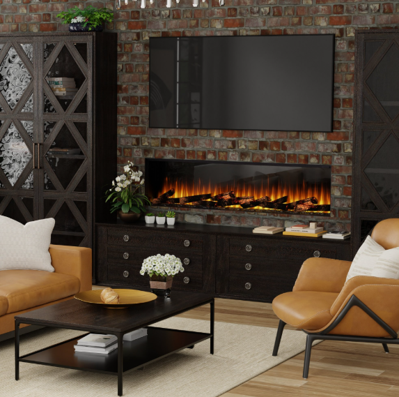 Dimplex 74 Inch Ignite Ultra Built-In Bay Front Linear Electric Fireplace with Corner Options