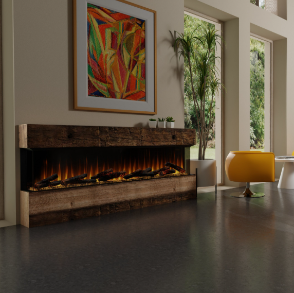 Dimplex 88 Inch Ignite Ultra Built-In Bay Front Linear Electric Fireplace with Corner Options