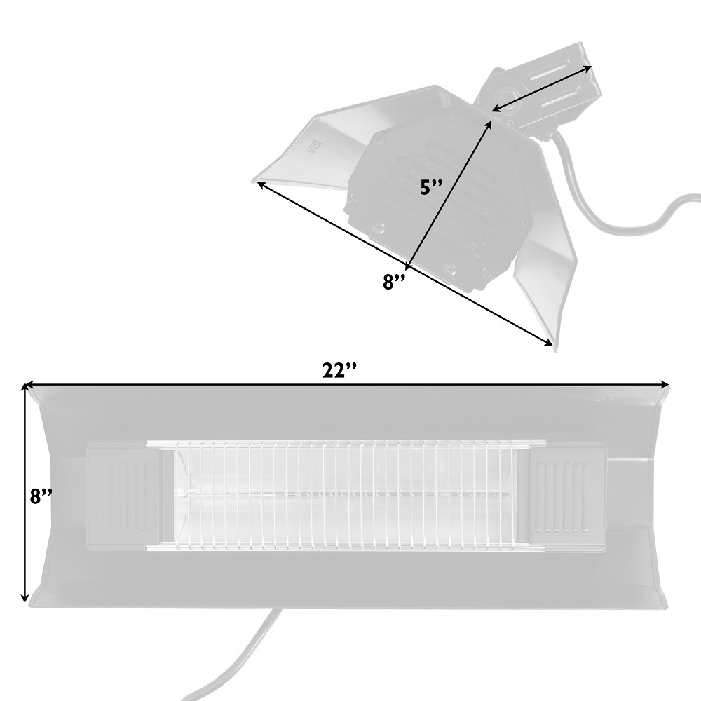 Fire Sense Stainless Steel Wall Mounted Infrared Patio Heater