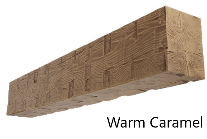 Ekena Millwork 90 Inch Heritage Timber Reclaimed Axed Cut Faux Wood Fireplace Mantel - 10 Inch Depth