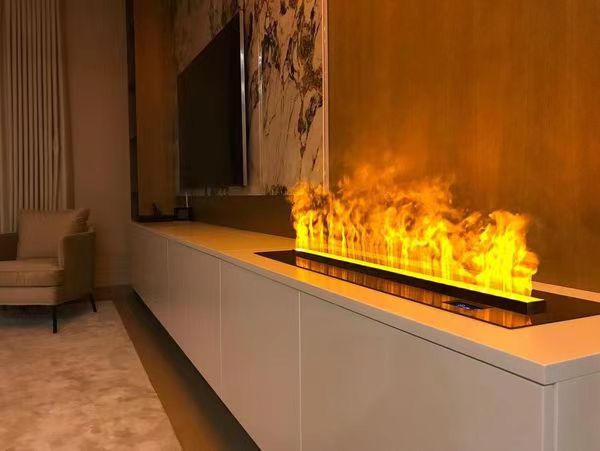 Litedeer Homes 50 Inch Mercury Smart Water Vapor Fireplace with See Through Option