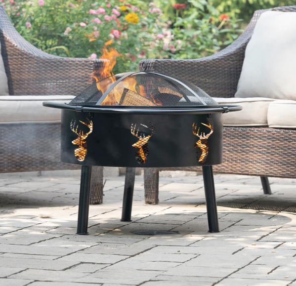 Blue Sky 29 Inch Round Barrel Wood Burning Fire Pit