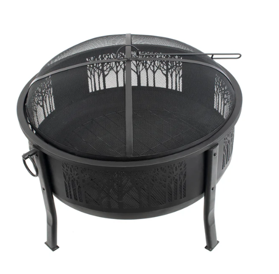 Blue Sky 33 Inch Round Barrel Wood Burning Fire Pit