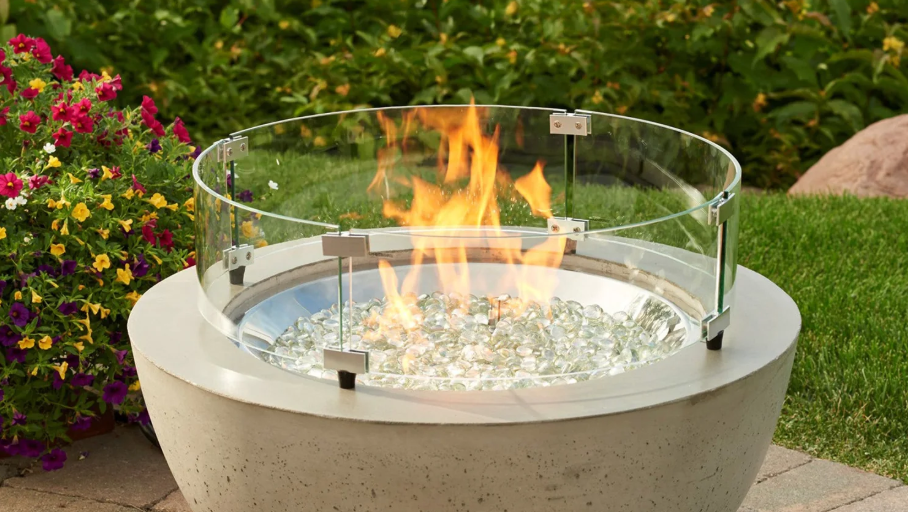 Outdoor Greatroom Company 20 Inch Round Glass Wind Guard