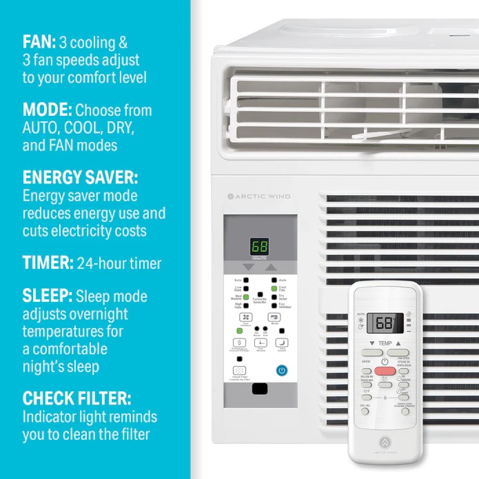 Arctic Wind 6 - 000 BTU Window Air Conditioner