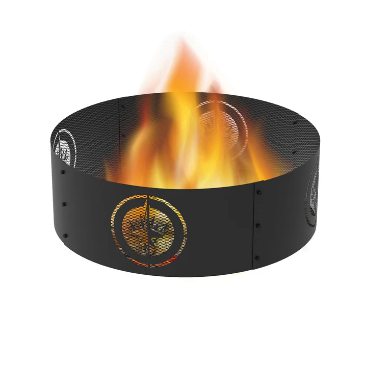 Blue Sky Winnipeg Jets 36 Inch Round Woodburning NHL Fire Ring