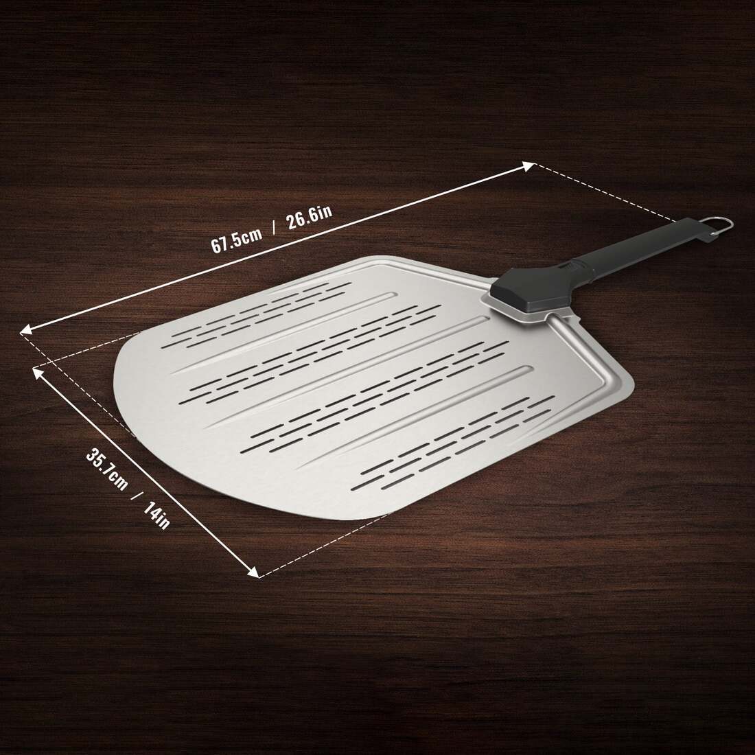 Witt Pizza 14 Inch Perforated Aluminum Pizza Peel