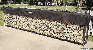 Woodhaven 16 Foot Log Rack with Seasonal Cover
