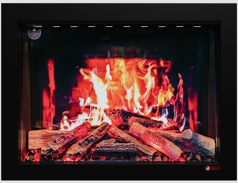 Litedeer Homes 32 Inch Litestar Smart Electric Fireplace Insert with Breathing Oak Logs