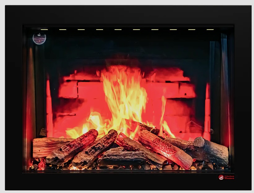 Litedeer Homes 32 Inch Litestar Smart Electric Fireplace Insert with Breathing Oak Logs