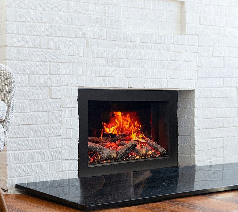 Litedeer Homes 32 Inch Litestar Smart Electric Fireplace Insert with Breathing Oak Logs