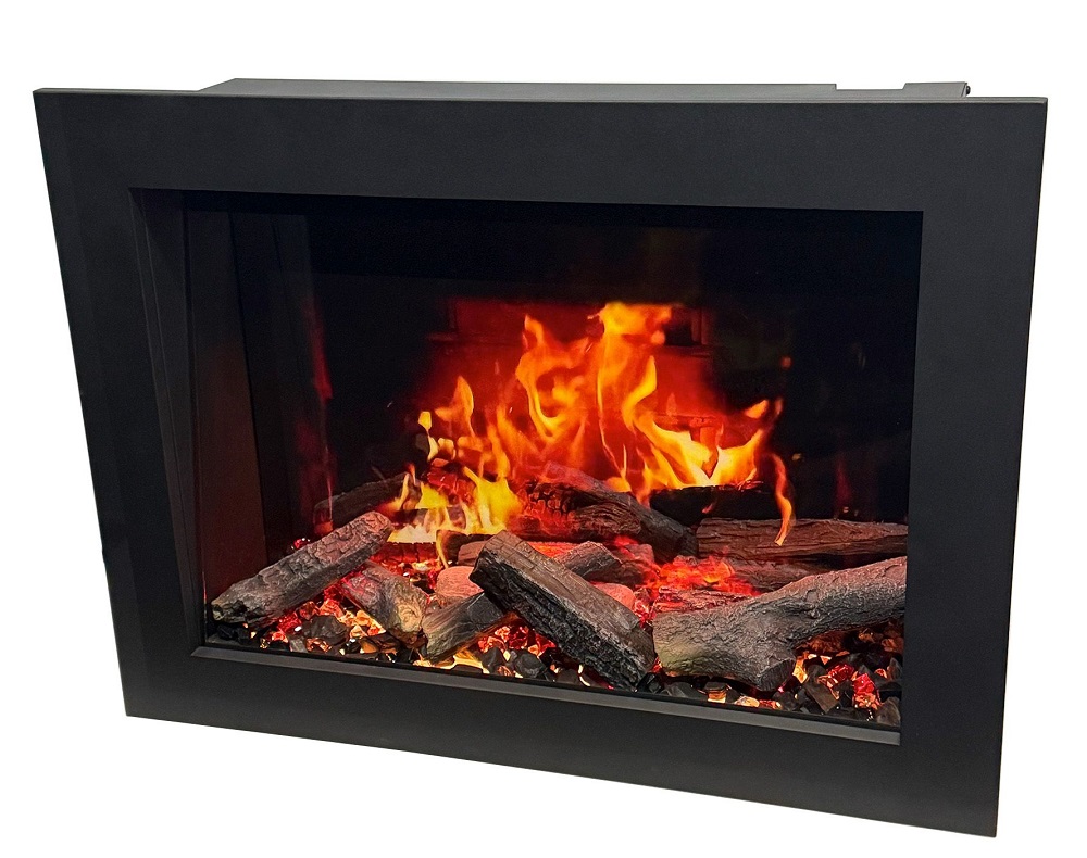 Litedeer Homes 35 Inch Litestar Smart Electric Fireplace Insert with Breathing Oak Logs