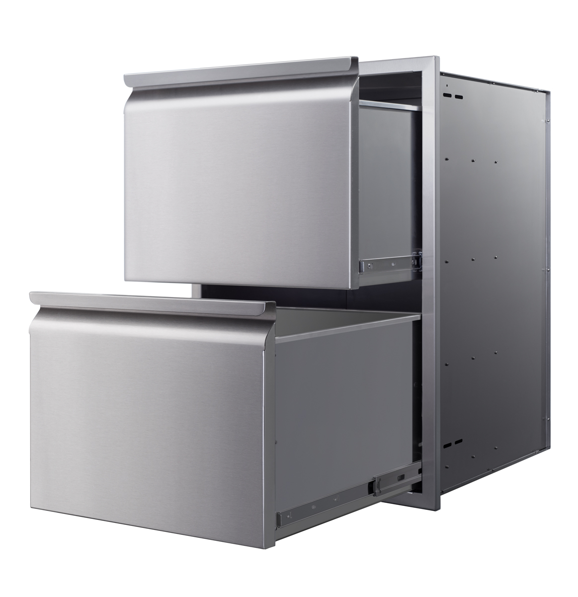Memphis Grills 21 Inch Stainless Steel Double Access Drawer Stack with Soft Close
